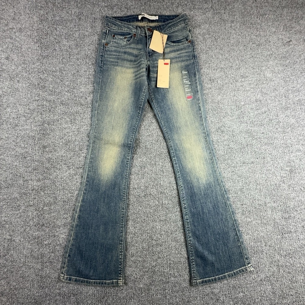 Levi's 518 Bootcut Jeans Womens 0 Medium Wash Blue Low Rise Denim Pants